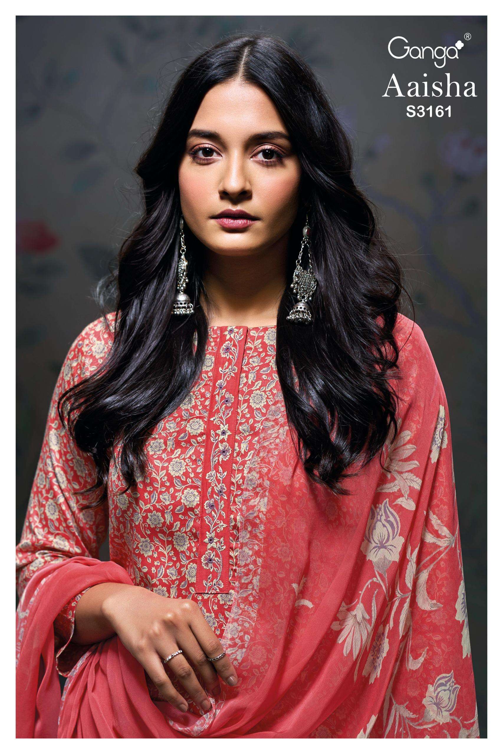 GANGA AAISHA 3161 COTTON PRINTED LADIES SUIT MATERIAL TYPE R...