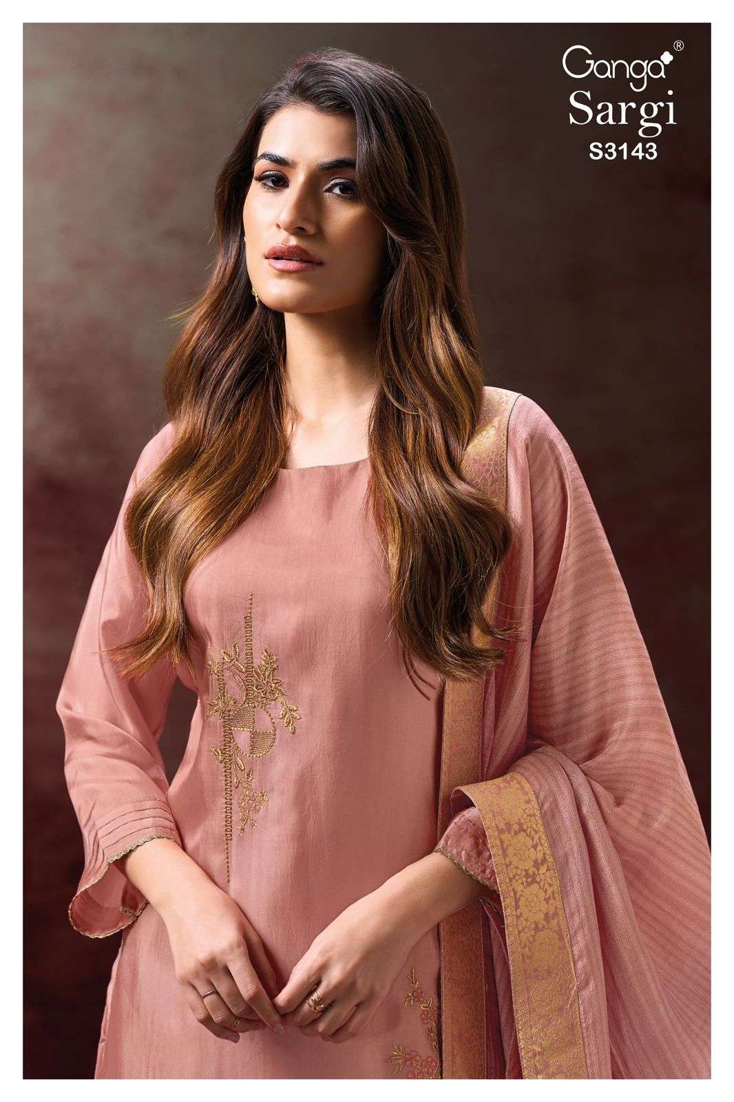 GANGA SARGI 3143 SILK COLORFUL PALAZZO TYPE SUIT SUPPLIER SU...