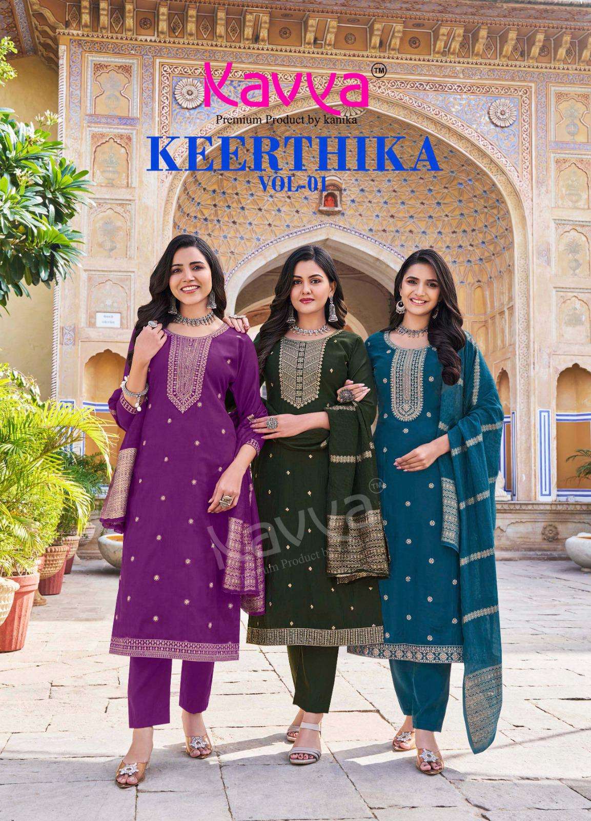 KAVYA KEERTHIKA VOL 1 VISCOSE PARTY WEAR SALWAR SUIT RESELLE...