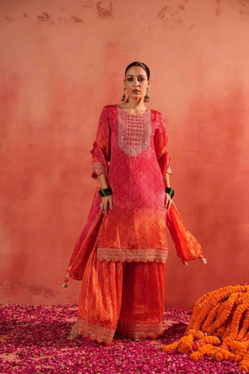 MARYMS YD 014 CHINON HEAVY COLORFUL SHARARA SUIT SINGLE PCS ...