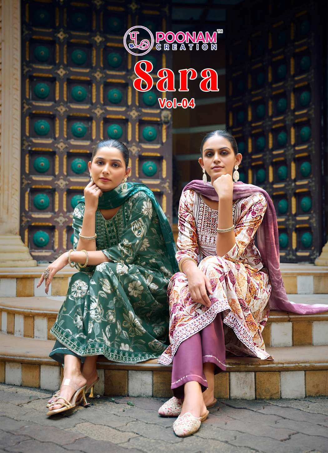 Poonam Creation Sara Vol 4 Rayon Foil Designer Salwar Kameez...