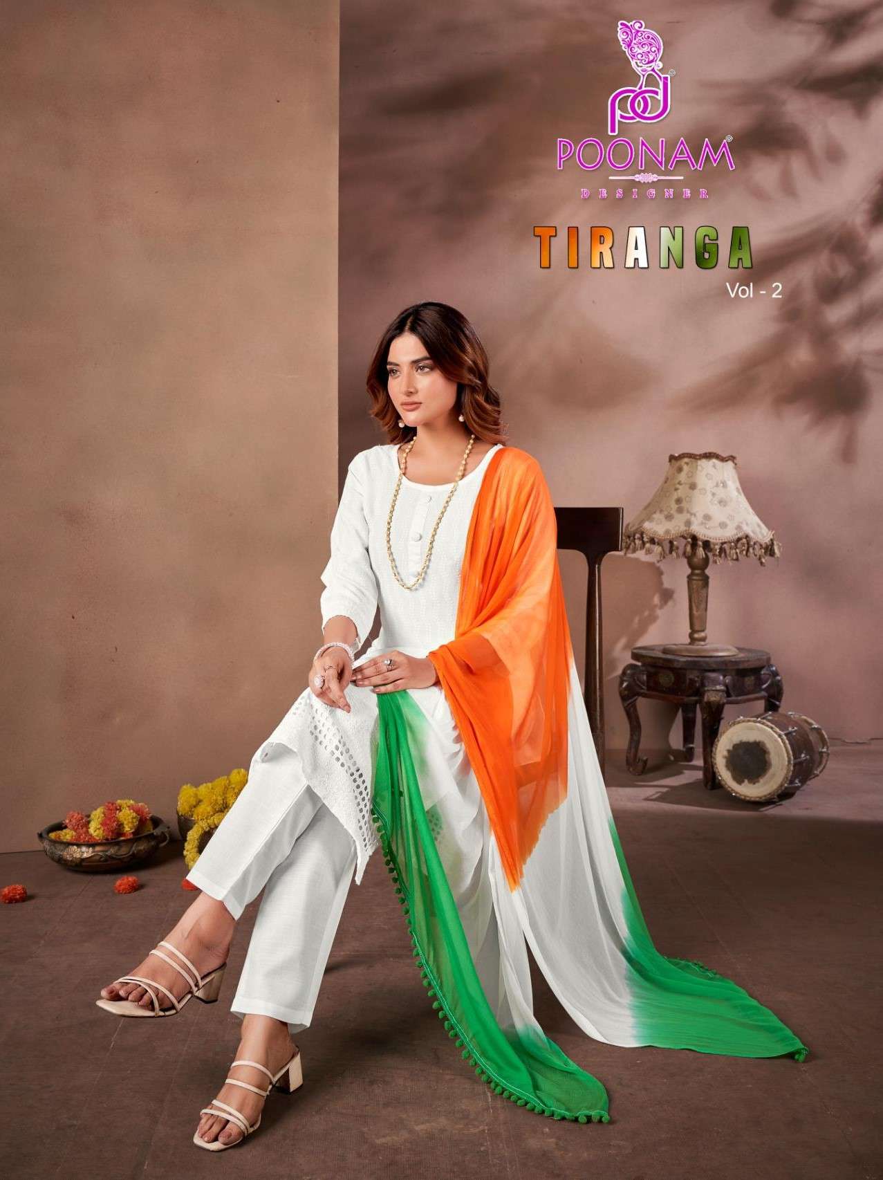 POONAM INDIAN FESTIVAL TIRANGA WOMEN DRESS LOW PRICE 