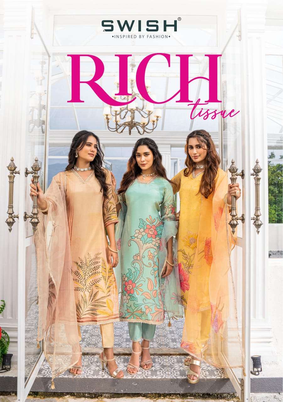 SWISH FASHION RICH TISSUE SILK DIGITAL SUIT WHOLESALE PRICE