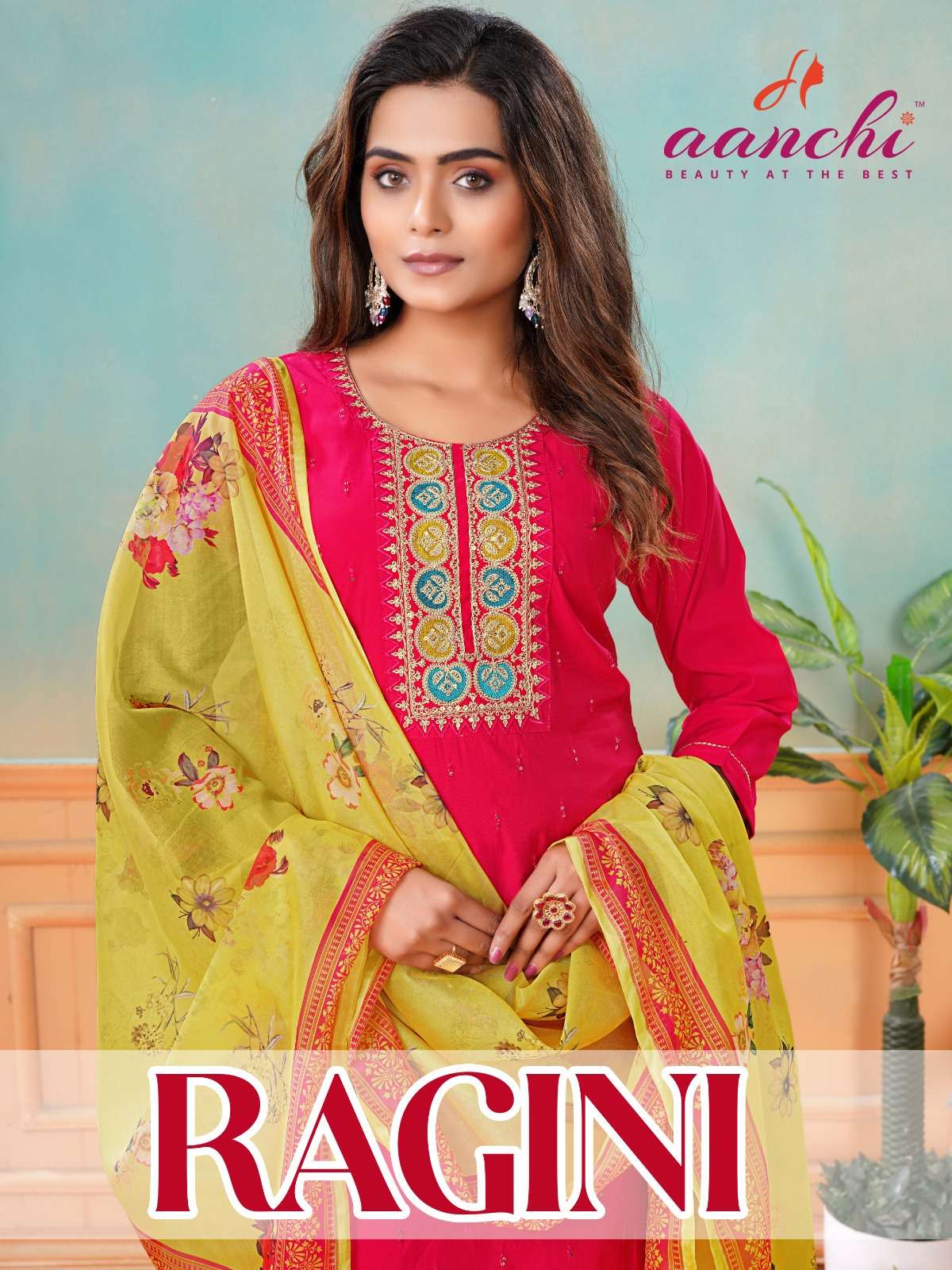 AANCHI RAGINI SILK COLORFUL SALWAR PANTS DRESS SUNNER FUNCTI...
