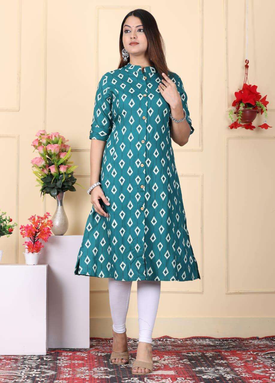 FF ALINE RAYON SIMPLE KURTI SUMMER DAILY WEAR OUTFIT ONLINE ...