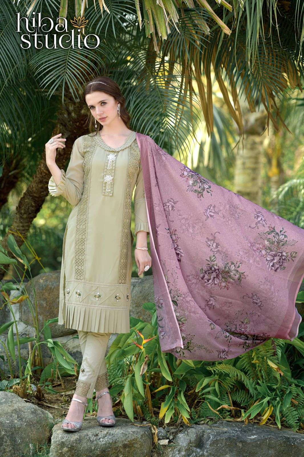 HIBA STUDIO LPC 50 READYMADE PAKISTANI SALWAR SUITS AT WHOLE...