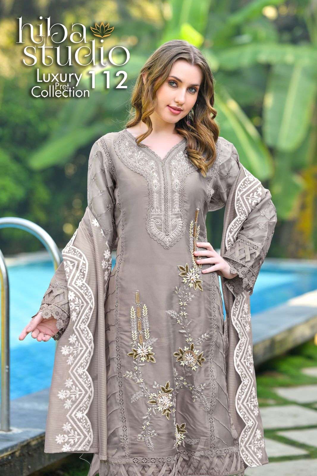 HIBA STUDIO LUXURY PRET 112 ORGANZA SALWAR SUIT FESTIVAL WEA...