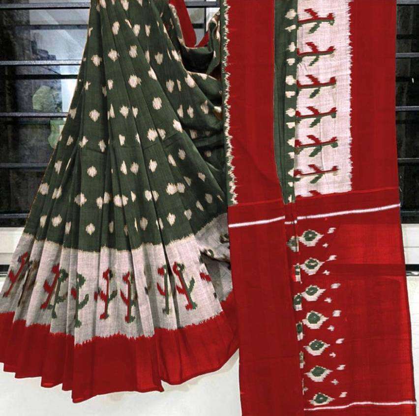 Ikkat sarees Soft cotton sarees with amazing print on sarees...