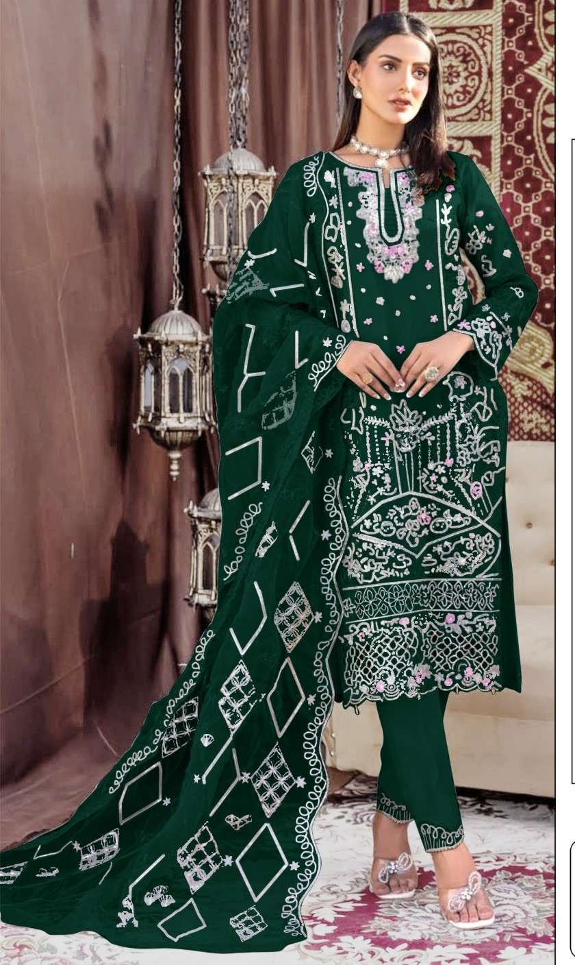 MOTIFZ 852 GEORGETTE KHATLI HEAVY WORK WEDDING SUIT FOR WOME...