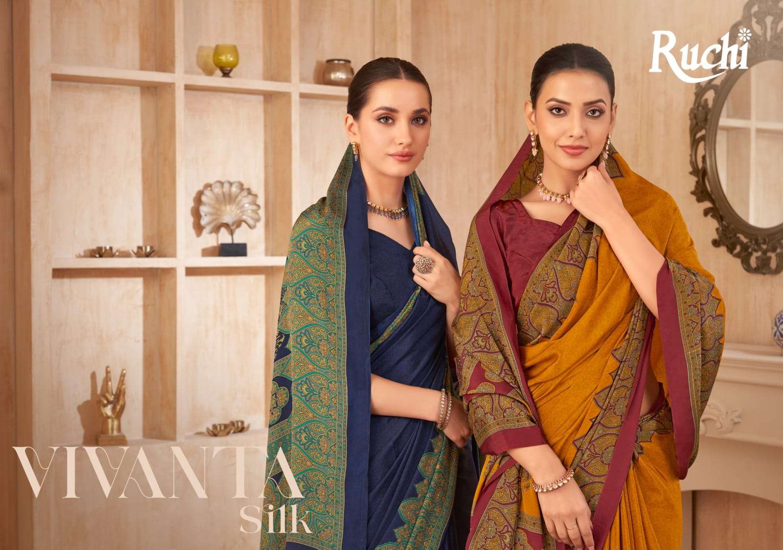 Ruchi sarees Vivanta silk vol 38 Crepe silk saree suppliers ...