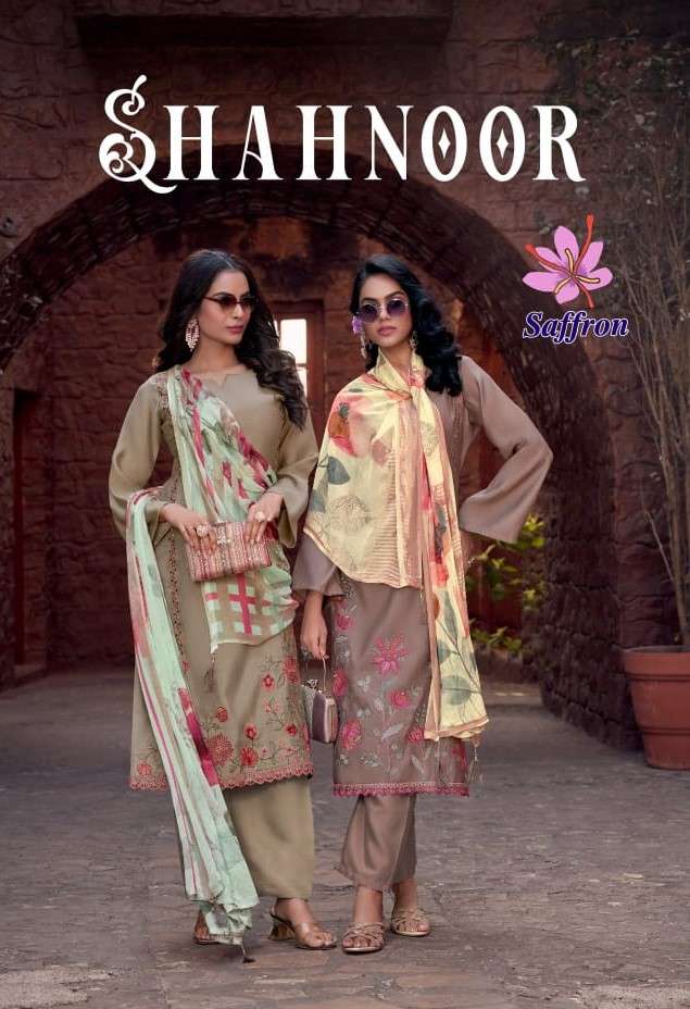 SAFFRON SHAHNOOR SUMMER COLLECTION SILK LADIES SUIT ALL TYPE...