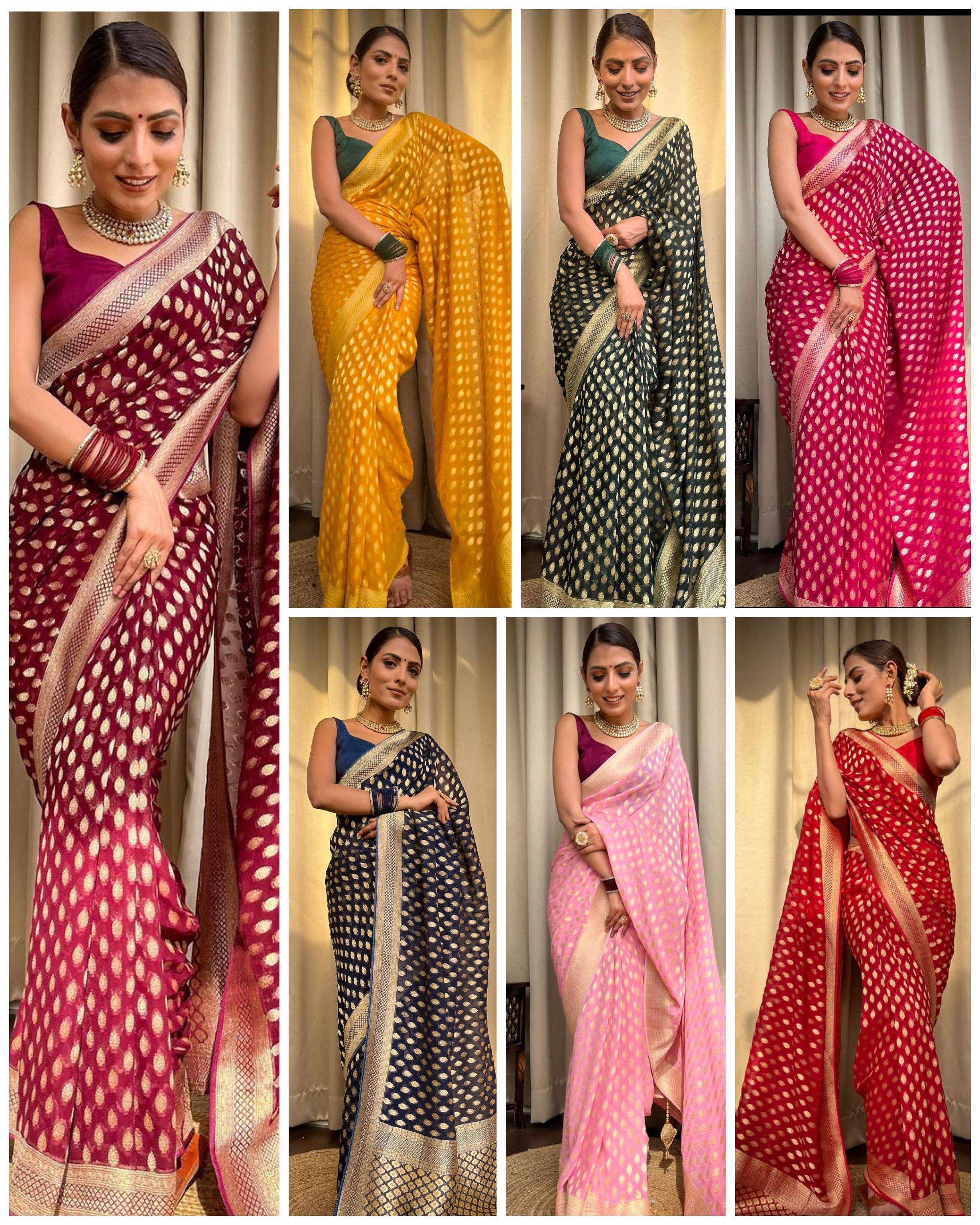 SOFT LICHI SILK SAREE WITH RICH PALLU ALL OVER SAREE 5083