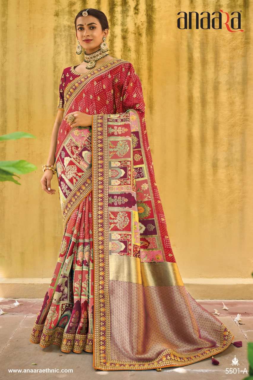 TATHASTU AANARA POSITION HIT DOLA SILK WEDDING SAREE INDIAN ...