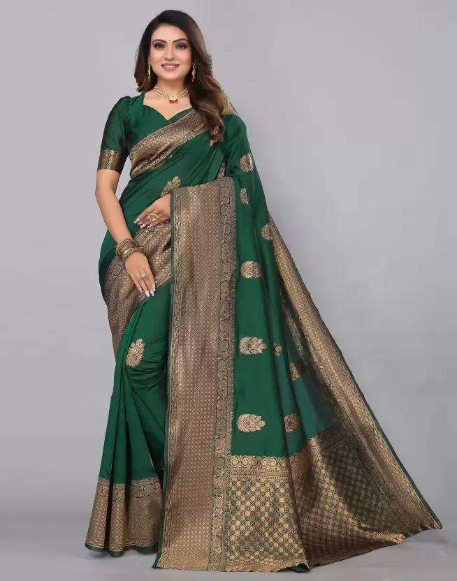 170 TRADITIONAL BEAUTIFUL FANCY SILK SAREE LOW PRICE AT ONLI...