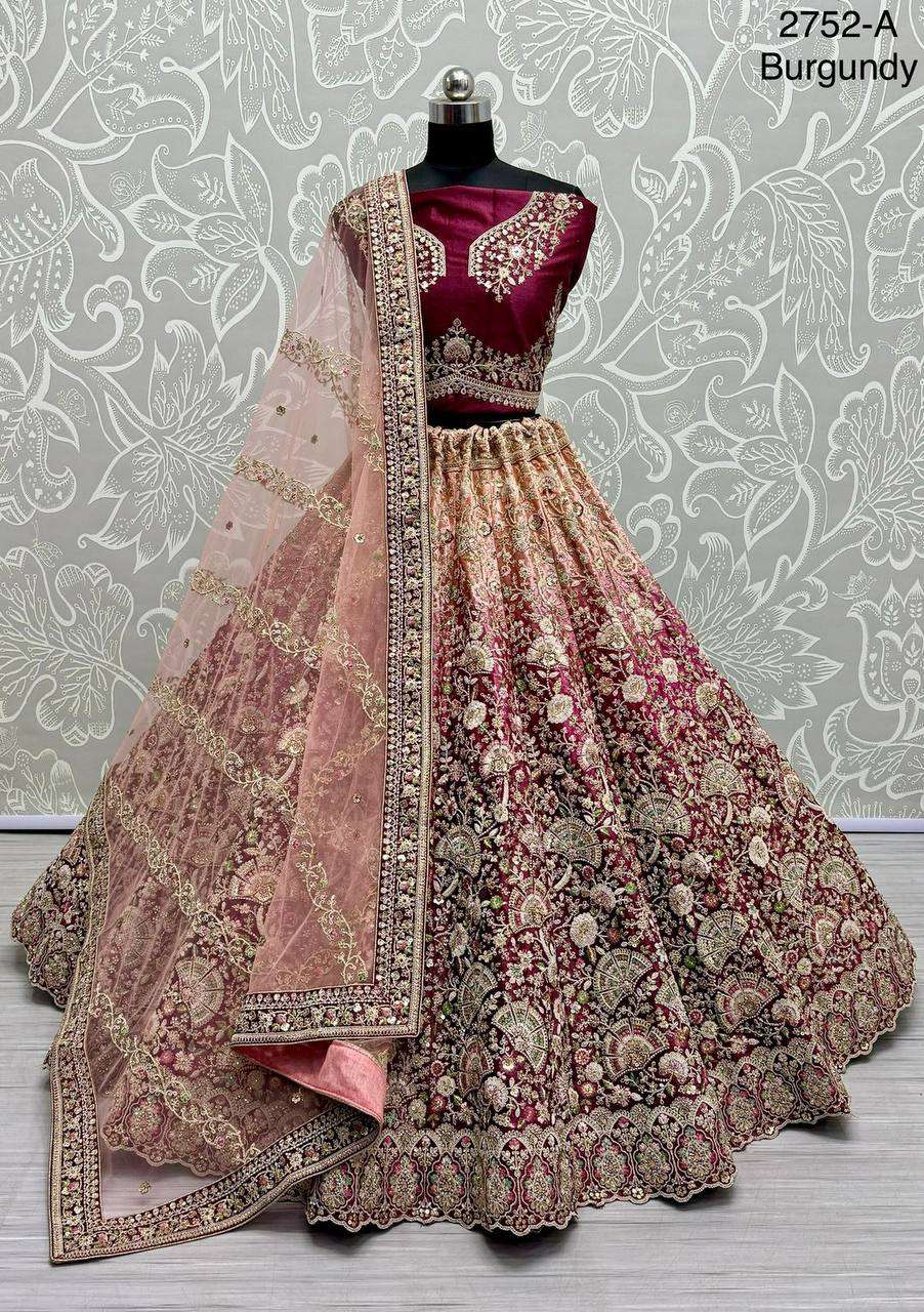 2752 BEAUTIFUL COLORS SHADED VELVET HEAVY BRIDAL RECEPTION L...