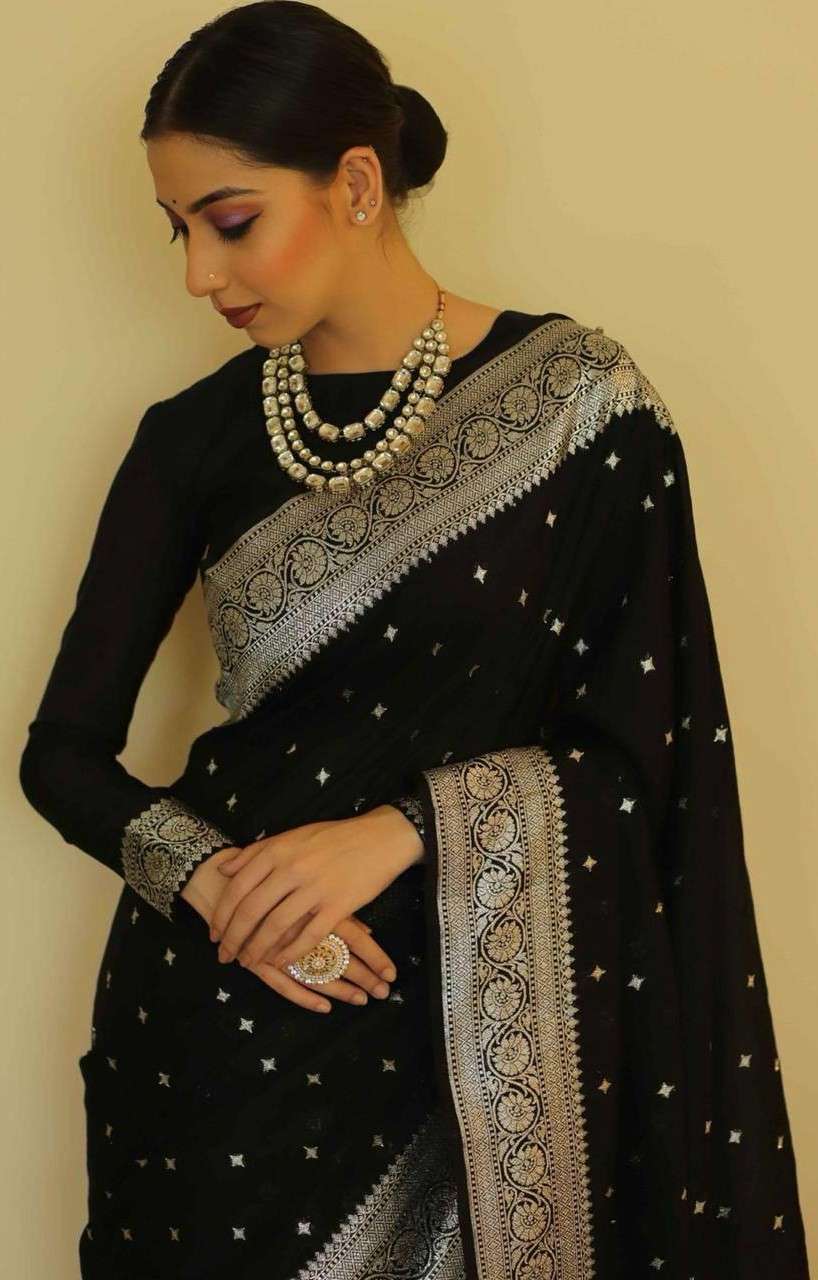 5064 STYLISH DARK COLOR PARTY WEAR SAREE AT SINGLE PCS RESEL...