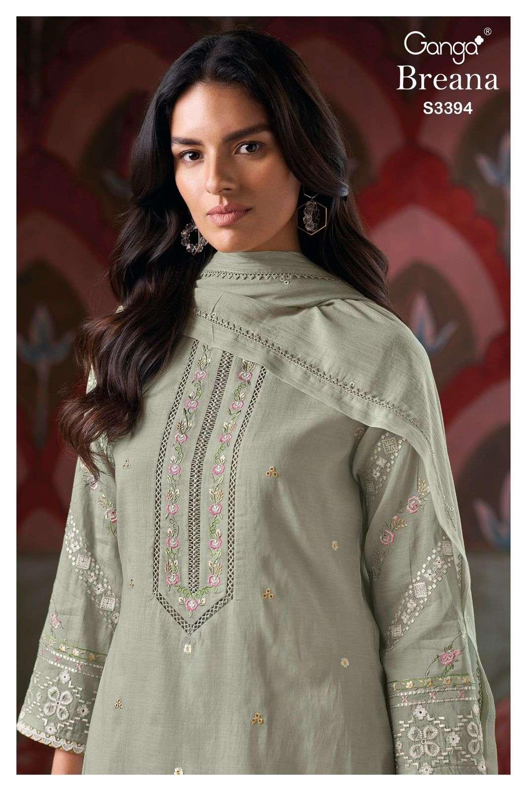 GANGA BREANA 3394 MAL SOLID COLOR WORK SALWAR SUIT ONLINE HI...