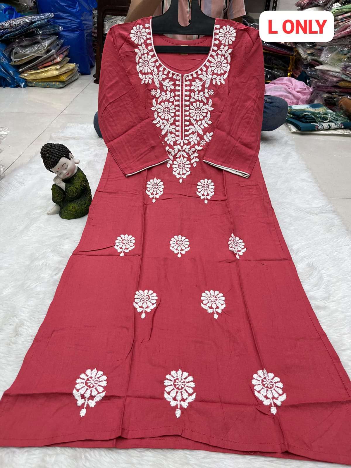 VRD 6 COLORS LUCKNOWI BUTTA WORK KURTI FOR WOMEN TREND OUTFI...