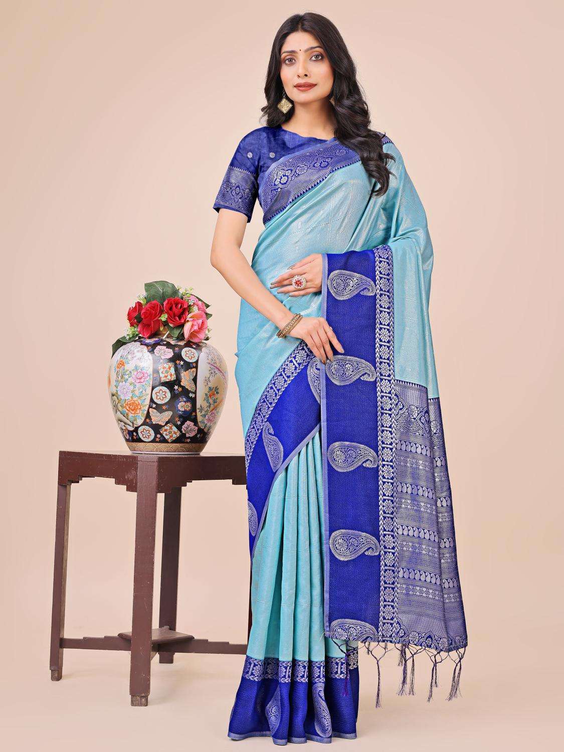 ASTITA CADBURY LINEN SILK FANCY LOOK SAREE SUPPLIER IN SURAT