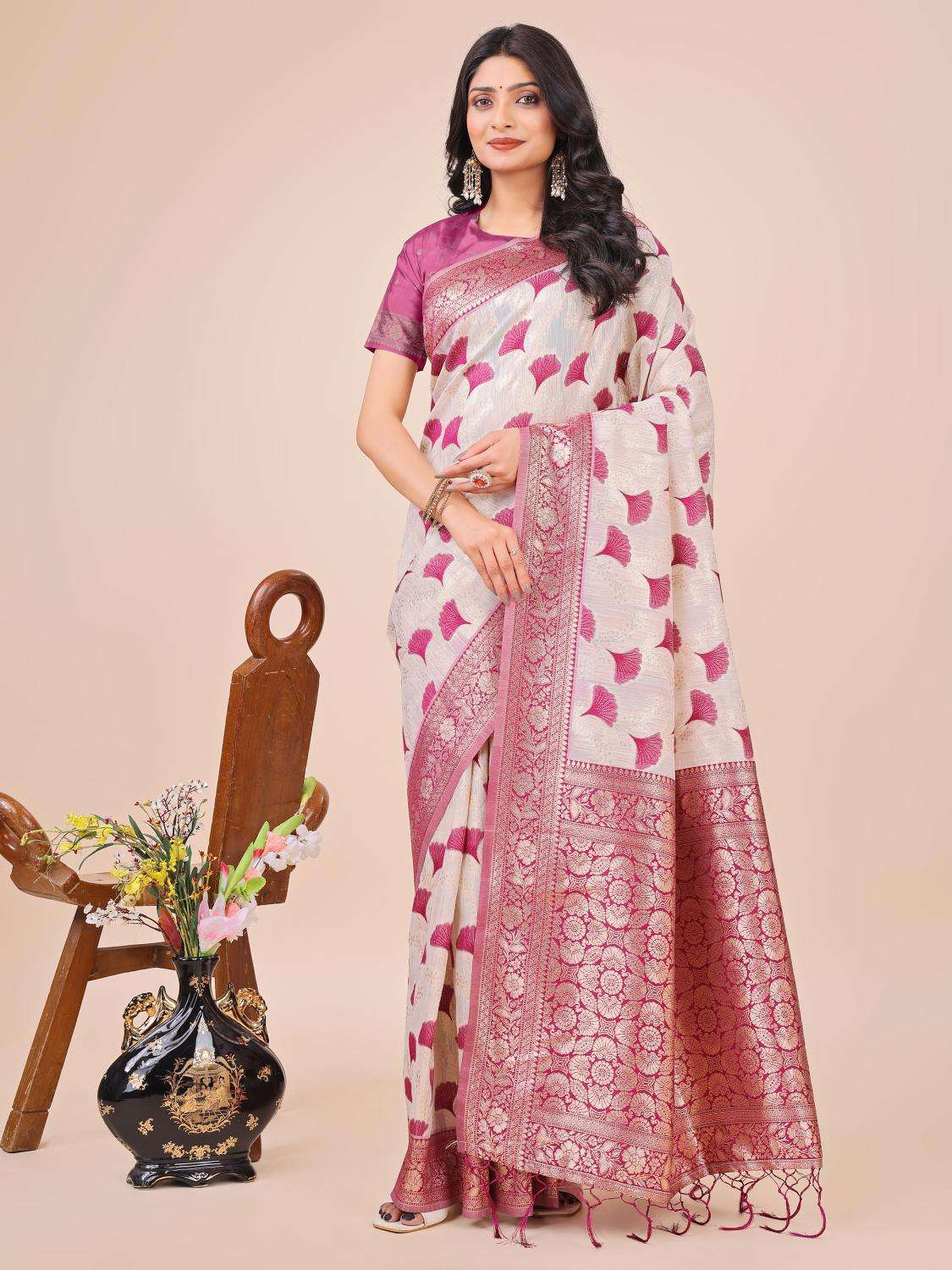 ASTITA LINEN QUEEN FANCY DESIGNER SAREE SUPPLIER IN SURAT