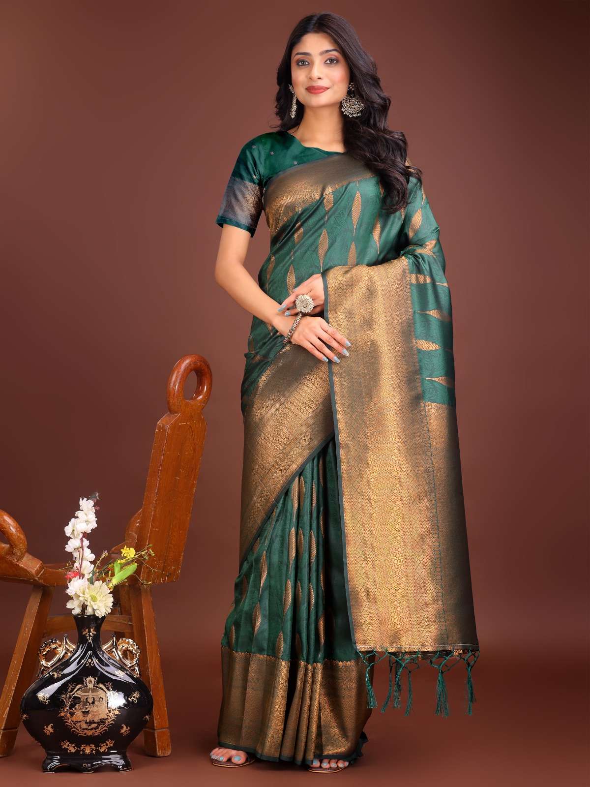 Astita palki vol 2 Soft banarasi silk weaving design saree c...