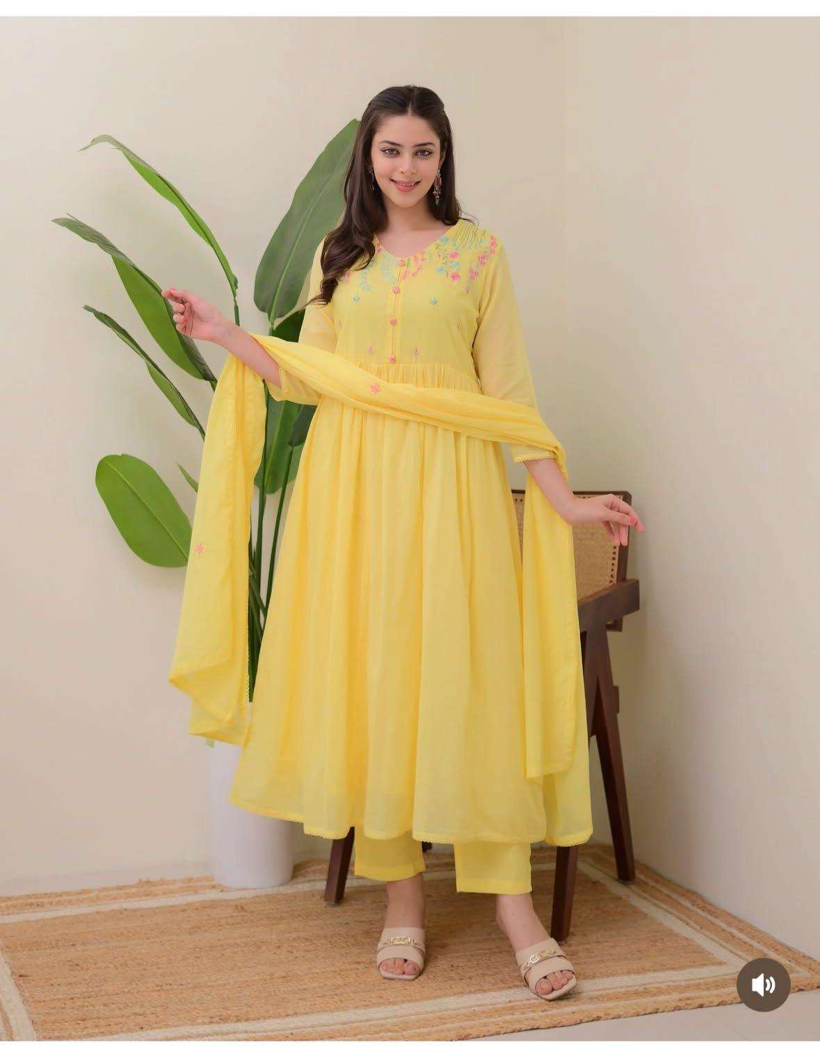 BEAUTIFUL PARTY WEAR COTTON KURTI DUPATTA SET COLLECTION AT ...