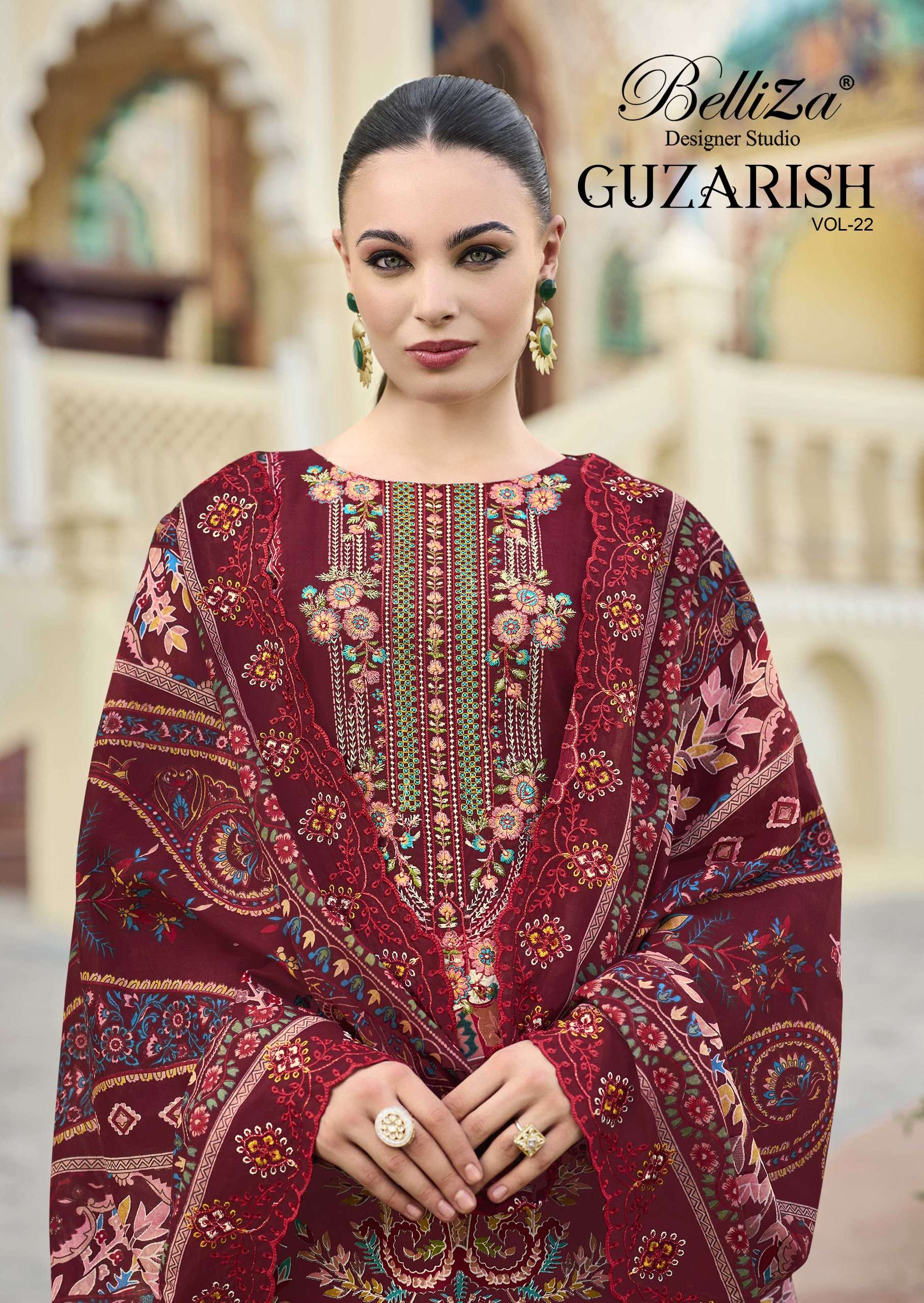 BELLIZA DESIGNER GUZARISH VOL 22 DIGITAL PRINT COTTON SALWAR...