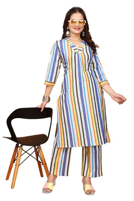 CLASSIC ALINE KURTA SET FASHION REGULAR WEAR WHOLESALE RANG