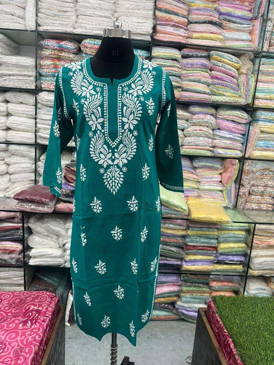 DASI STYLE SUMMER CHIKANKARI KURTI COLLECTION RESELLER PRICE...