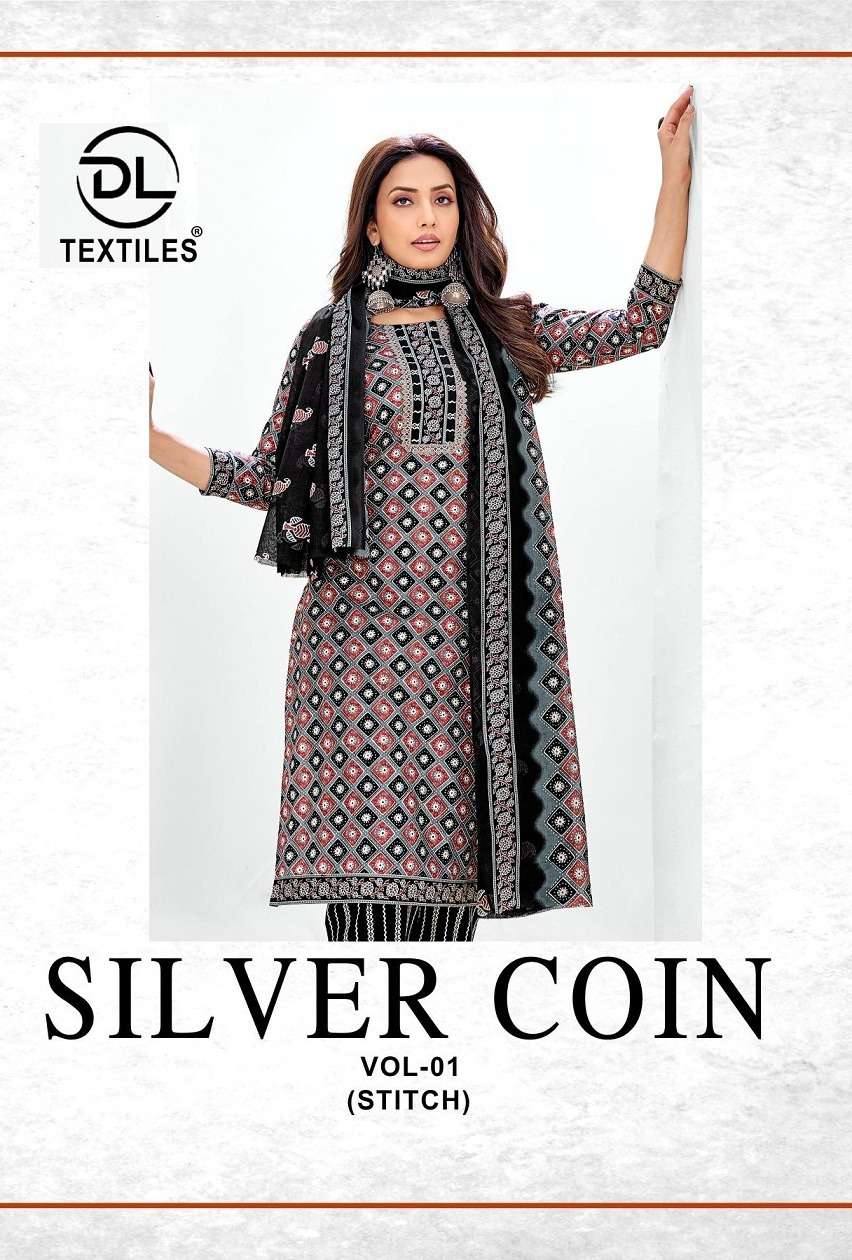 DL TEXTILES SILVER COIN VOL 1 COTTON FABRIC KURTI PANT WITH ...