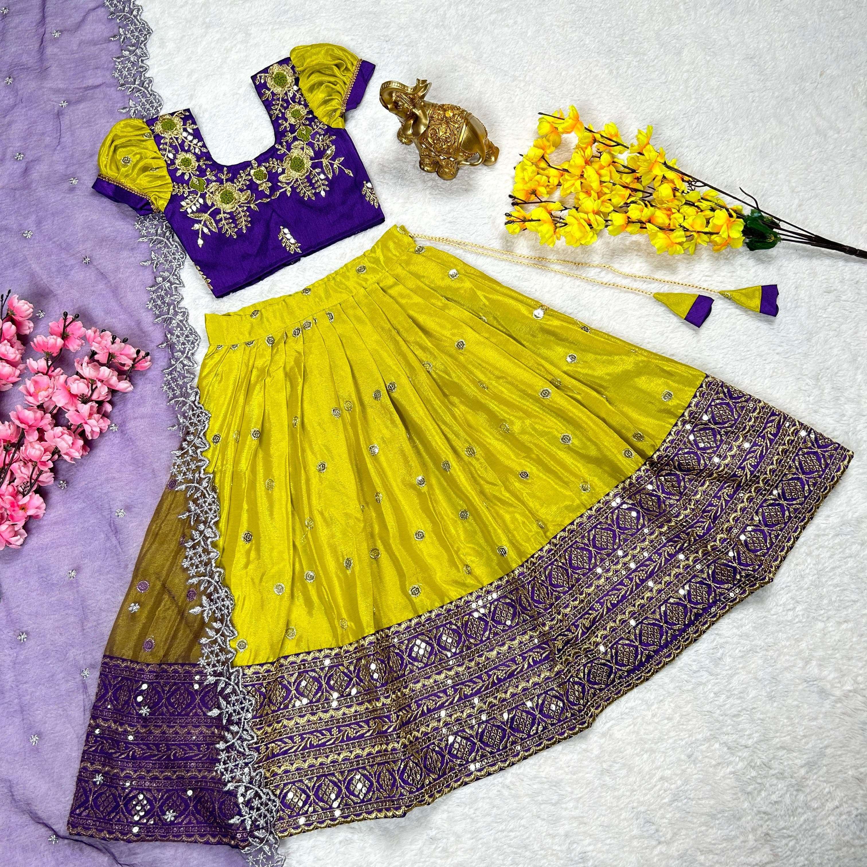 FUNCTION SPECIAL MONO SILK KIDS SPECIAL LEHENGA CHOLI SUPPLI...