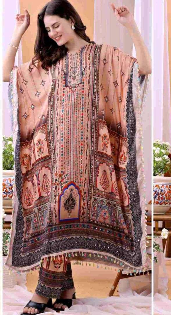 JIHA KAFTAN KM VOL 1 SILK FABRIC KAFTAN CORD SET NEW WOMEN C...