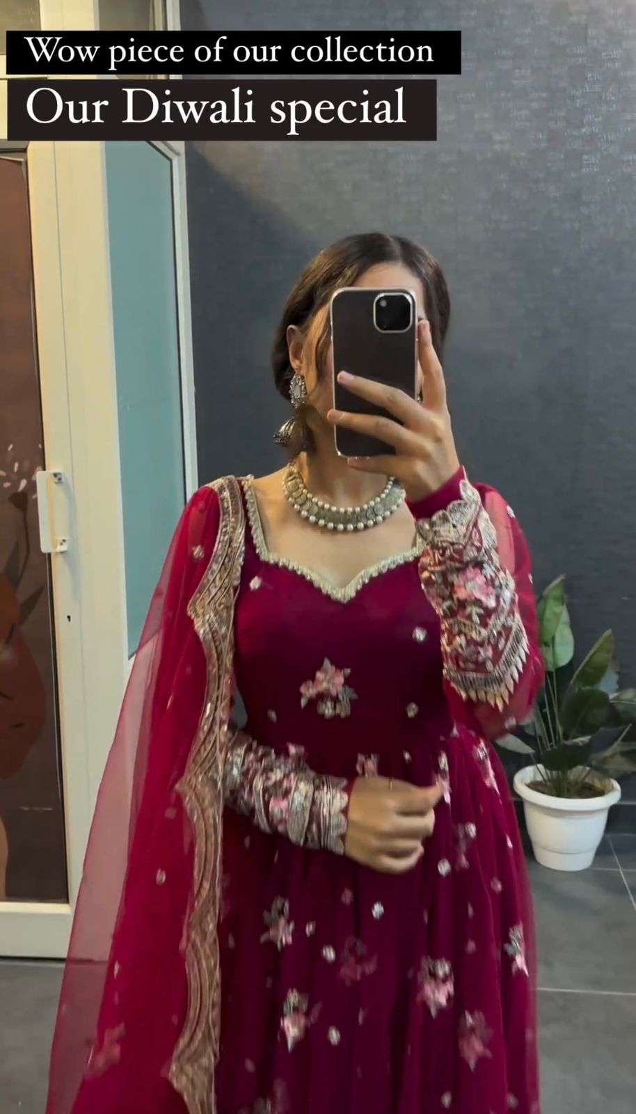 K 1373 WEDDING WEAR GEORGETTE FABRIC RED LONG KURTI SUIT AT ...