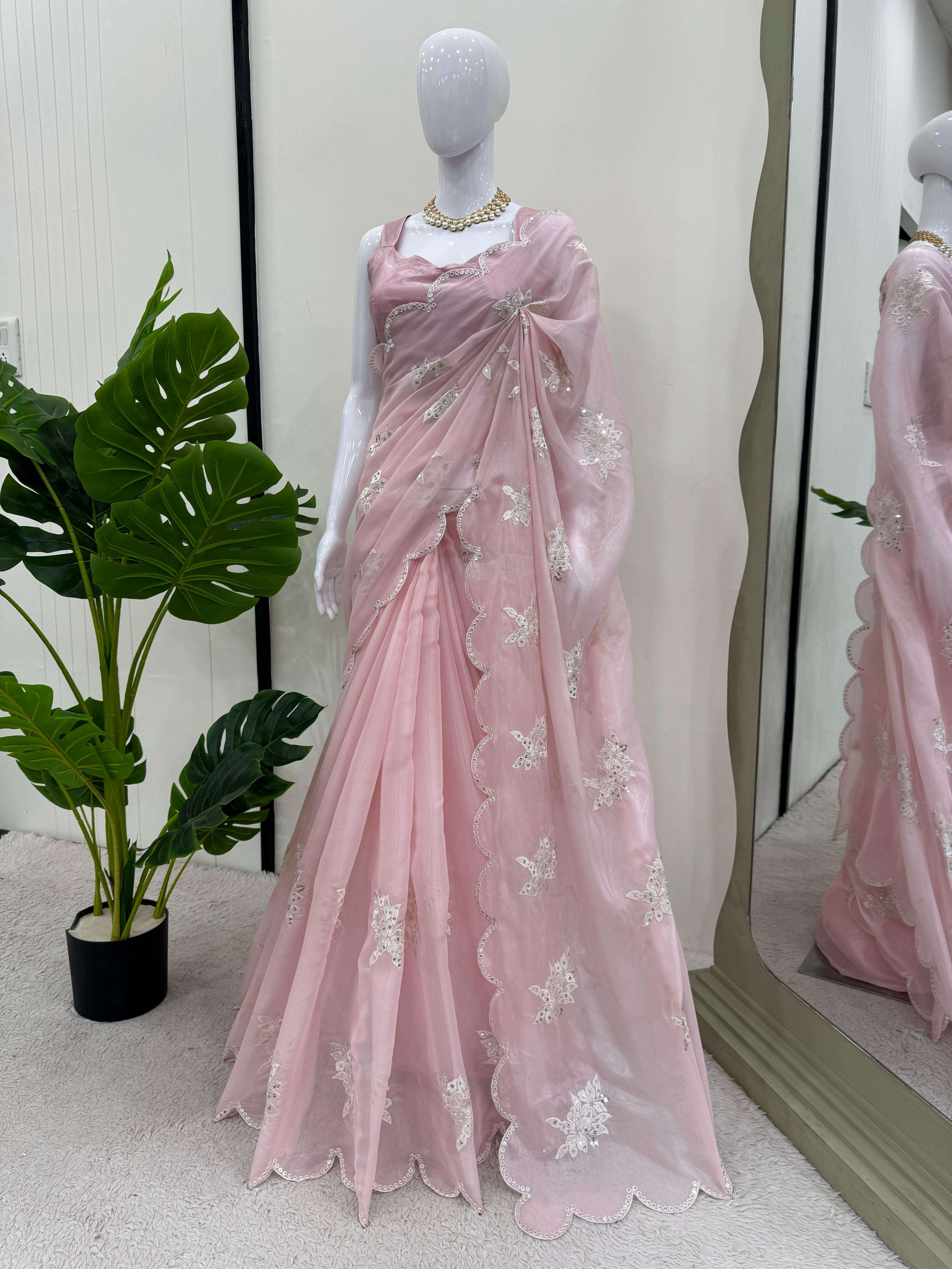 K 576 MOST STYLISH ZIMMY CHU SILK FABRIC BEAUTIFUL SAREE AT ...