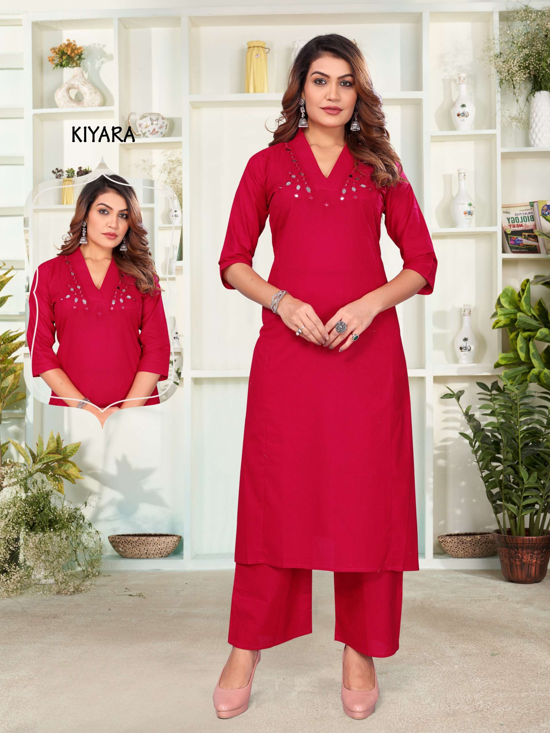KIYARA COTTON KURTI PALAZZO SET FOR WOMEN CLOTHES WHOLESALE ...