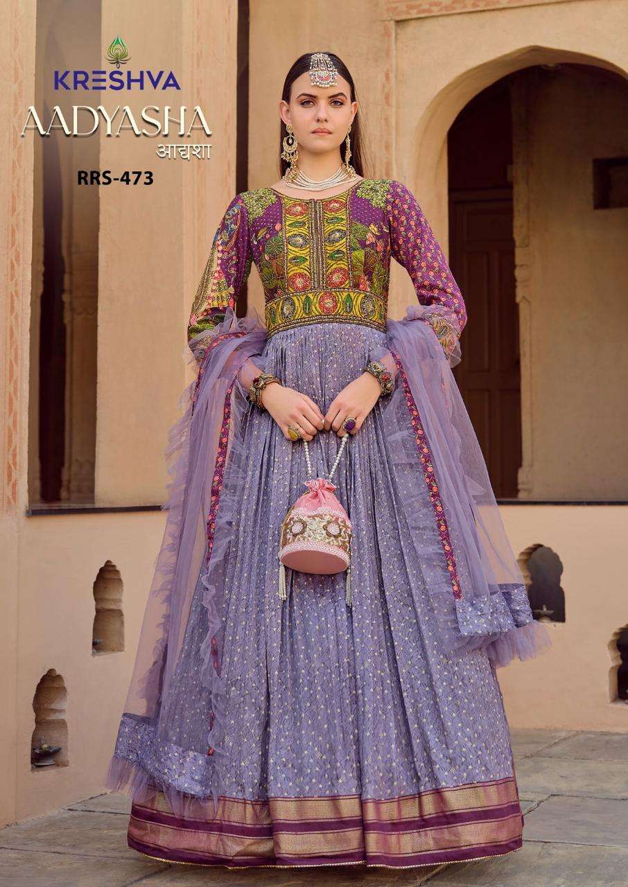KRESHVA AADYASHA 473 WEDDING WEAR STYLISH LEHENGA CHOLI COLL...