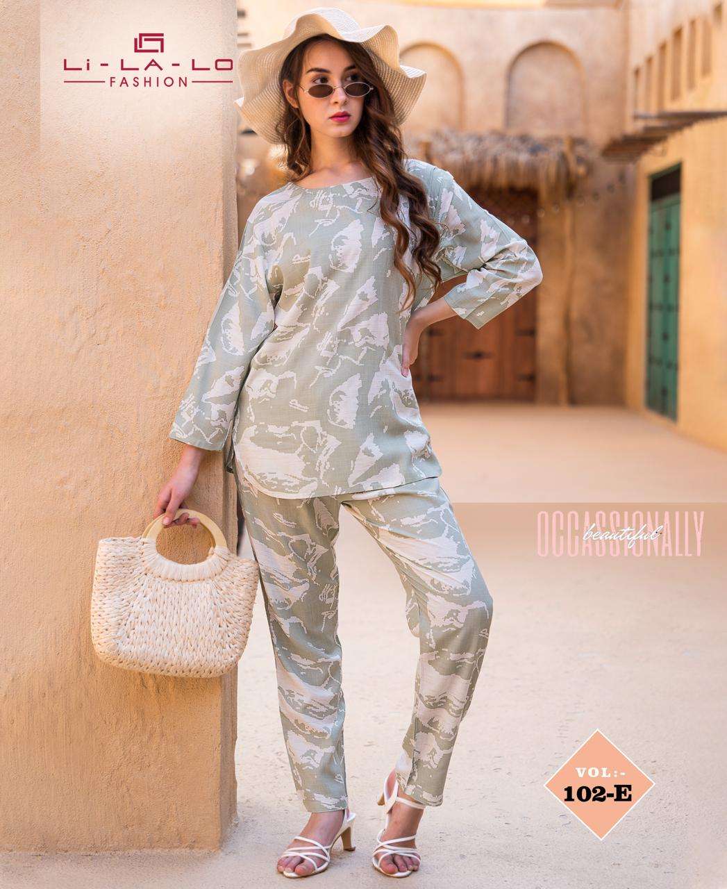 LI LA LO FASHION LIVE YOUR DREAM VOL 102 RAYON SLUB TOP PANT...