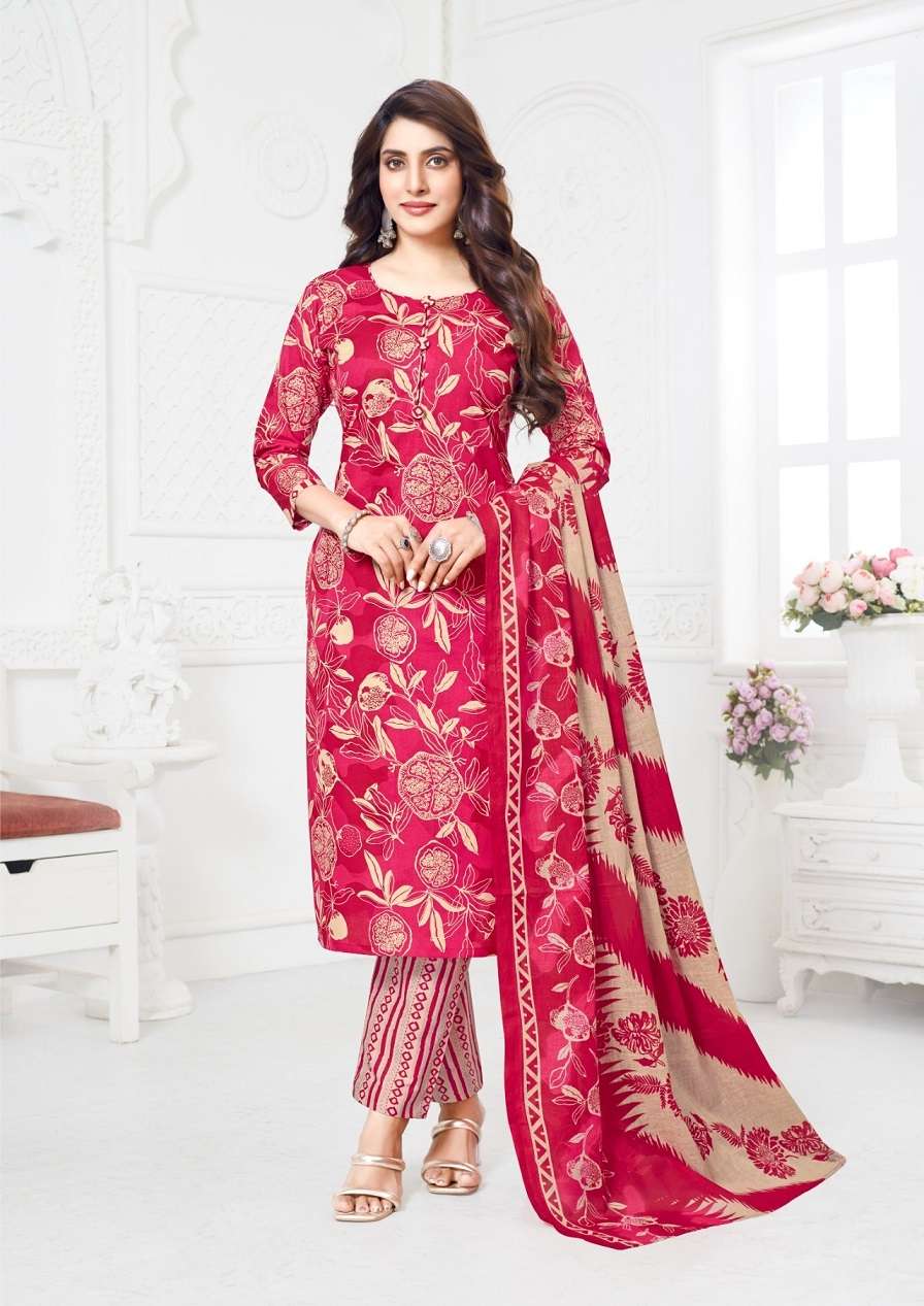 MADHAV POSHAK VOL 5 QUALITY COTTON 3 PCS DRESS WOMEN WHOLESA...