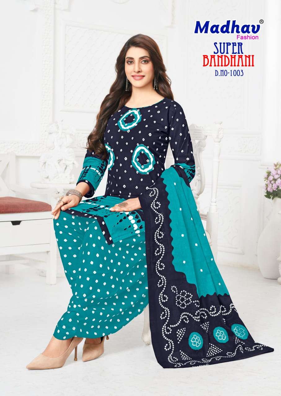 MADHAV SUPER BANDHANI VOL 1 QUALITY COTTON PRINT REGULAR SUI...