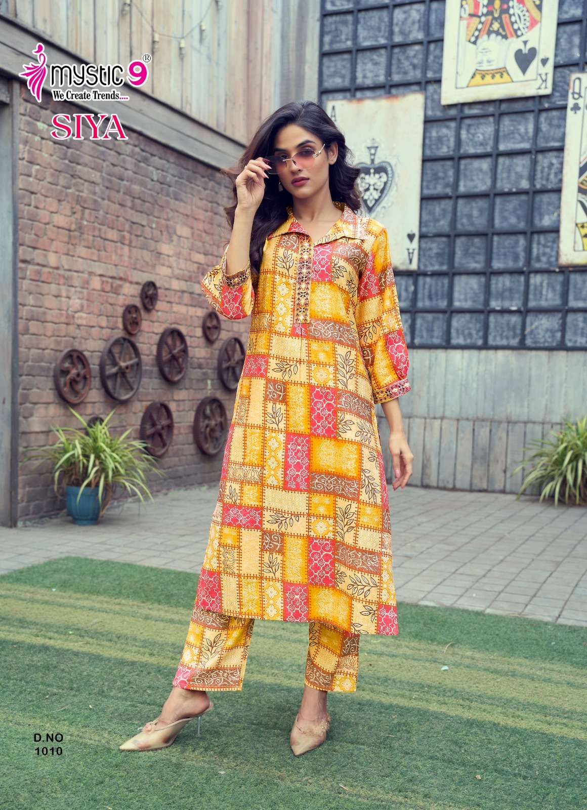 MYSTIC9 SIYA VOL 1 ROMAN SILK FABRIC NEW CORD SET FOR WOMEN ...