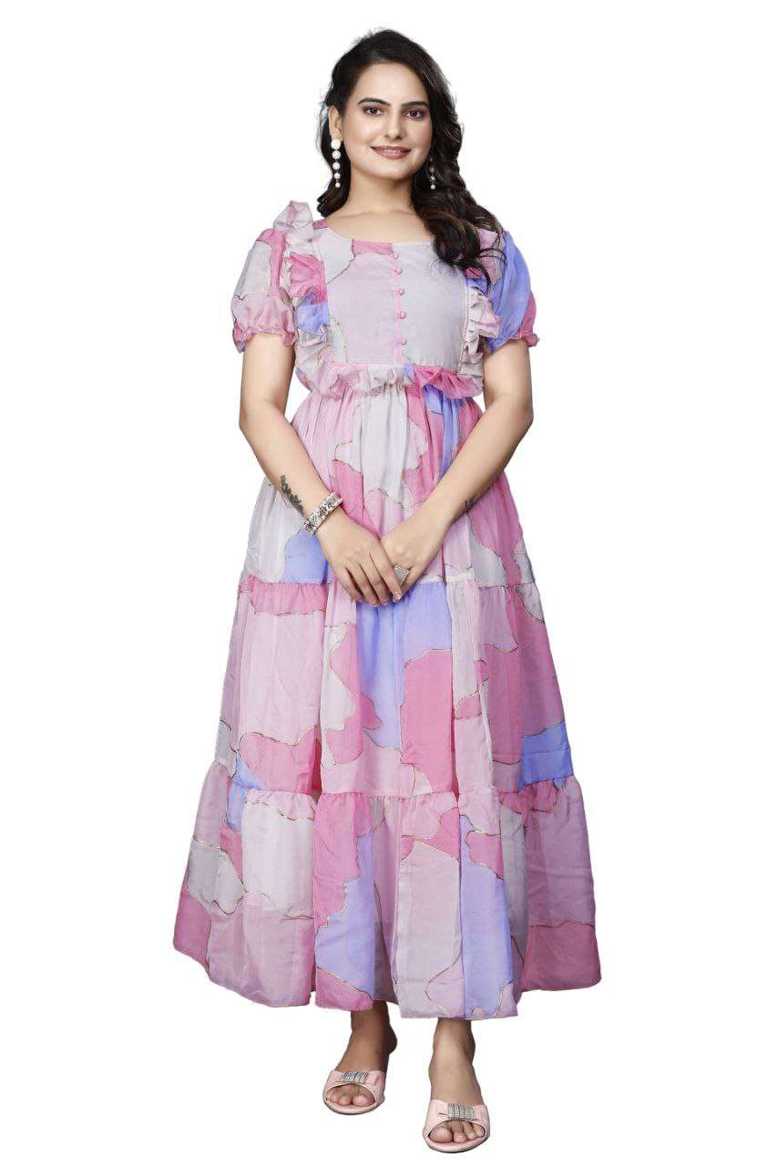 RAINBOW COLOR ONE PICEC FOR GIRLS MAXI CLOTH WHOLESALE PRICE...