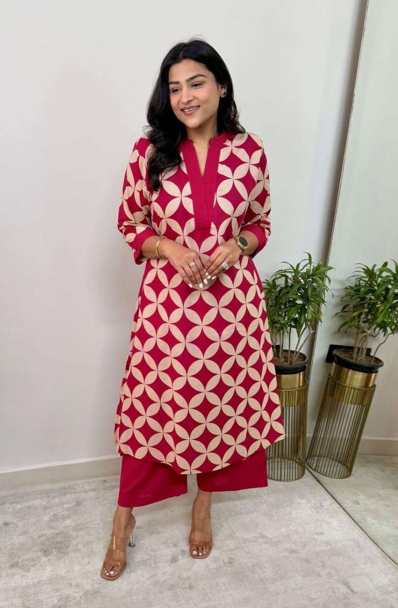 RICH STYLE NEW COTTON KURTI PANT PALAZZO CORD SET SUPPLIER 