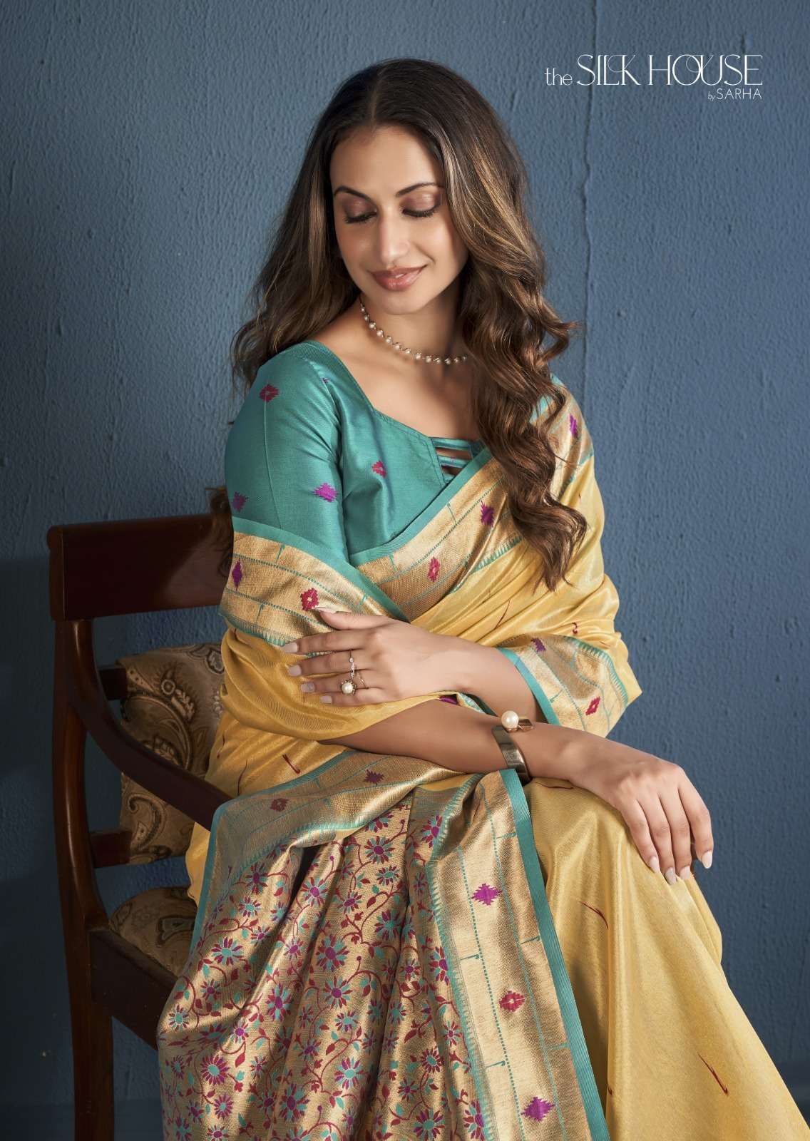 Sarha Vamila Silk paithani look traditional saree collection...