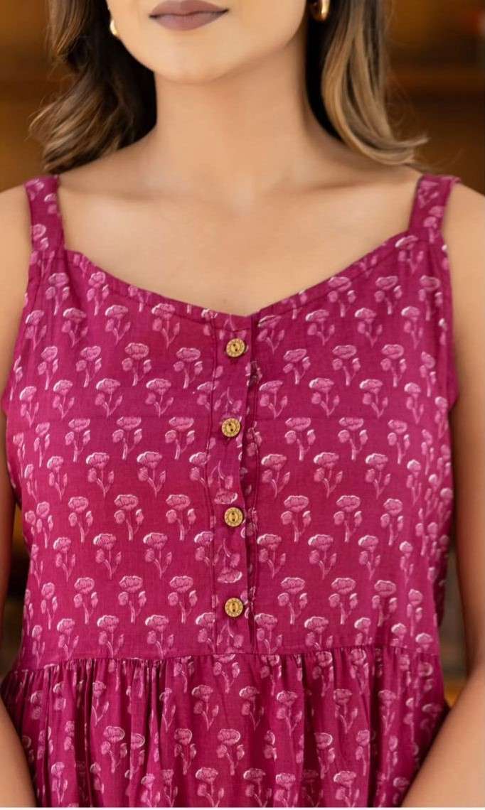 SPRING COTTON PRINTED SLEEVELESS DRESS SUMMER CLOTH ETHNIC S...
