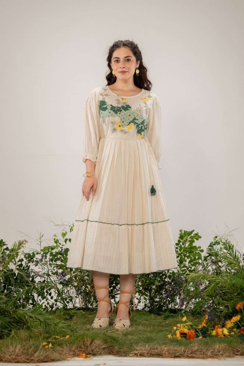 SUMMER FASHION COTTON WORK ONE PICES KURTI PARTY WEAR CATALO...