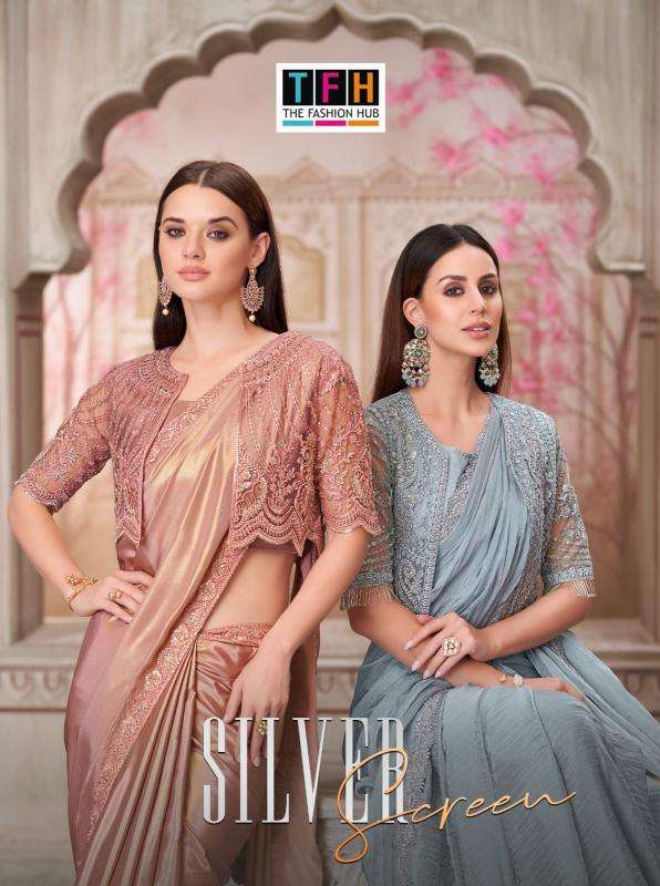 TFH SILVER SCREEN VOL 21 HEAVY DESIGENR WEDING WEAR SAREE SU...