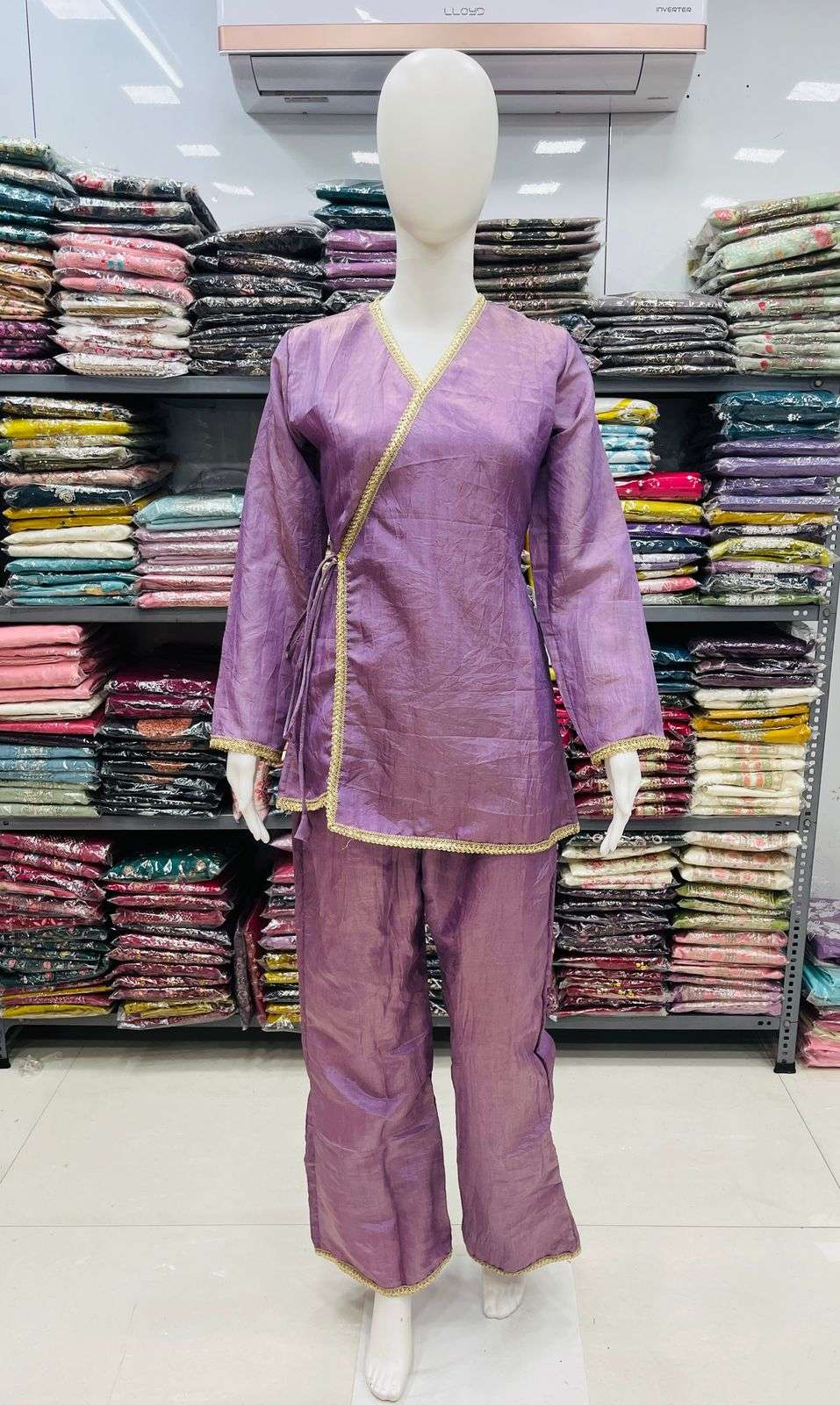 TS SUPER GOLD FABRIC CLASSIC CORD SET STYLE WOMEN CLOTH WHOL...