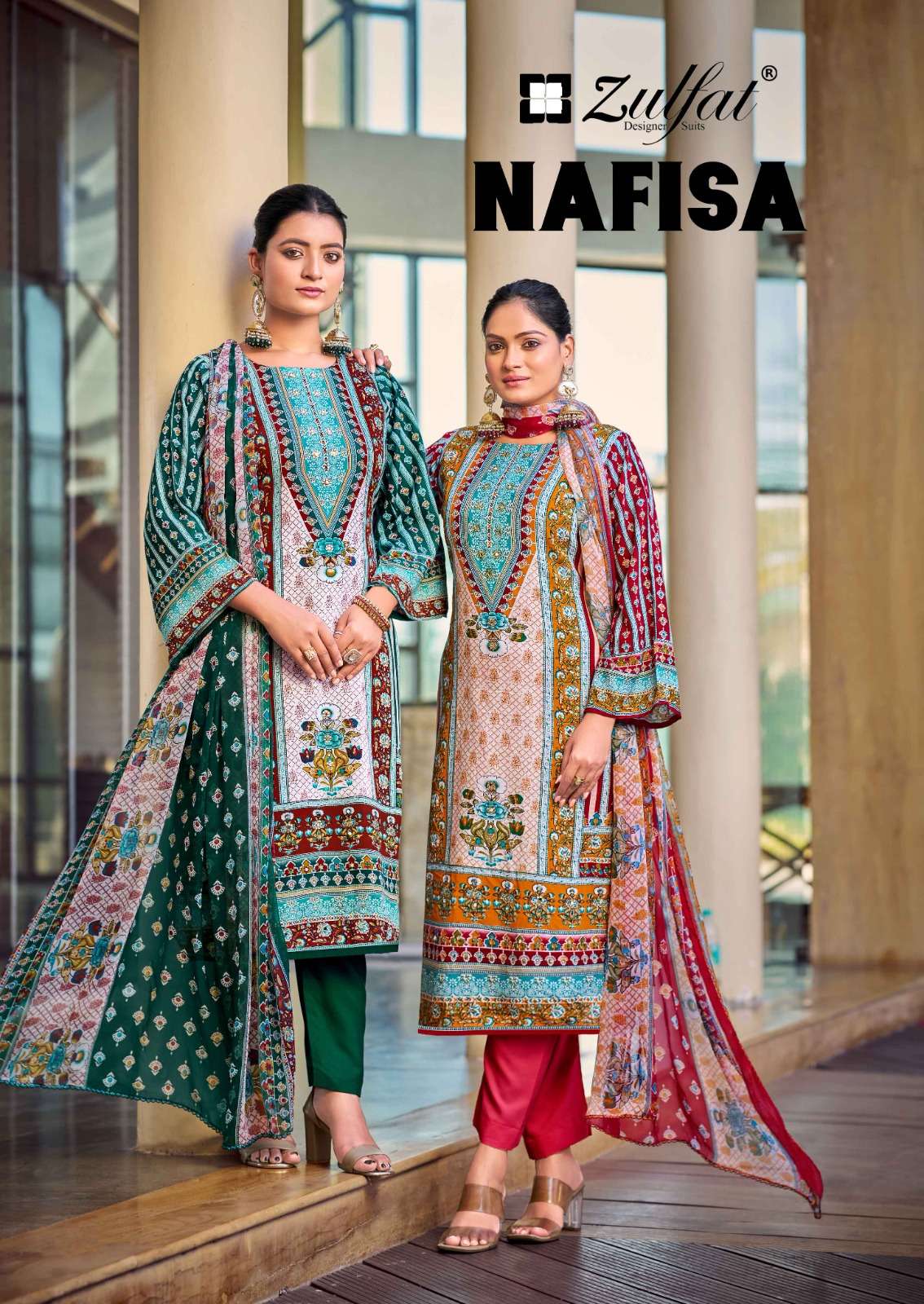 ZULFAT DESIGNER SUITS NAFISA RAYON EXCLUSIVE PRINT SALWAR KA...