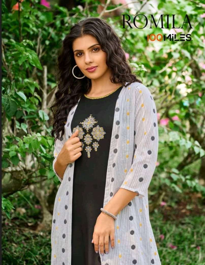 100 MILES ROMILA FROCK JACKET WESTERN KURTI COLLECTION DEALE...