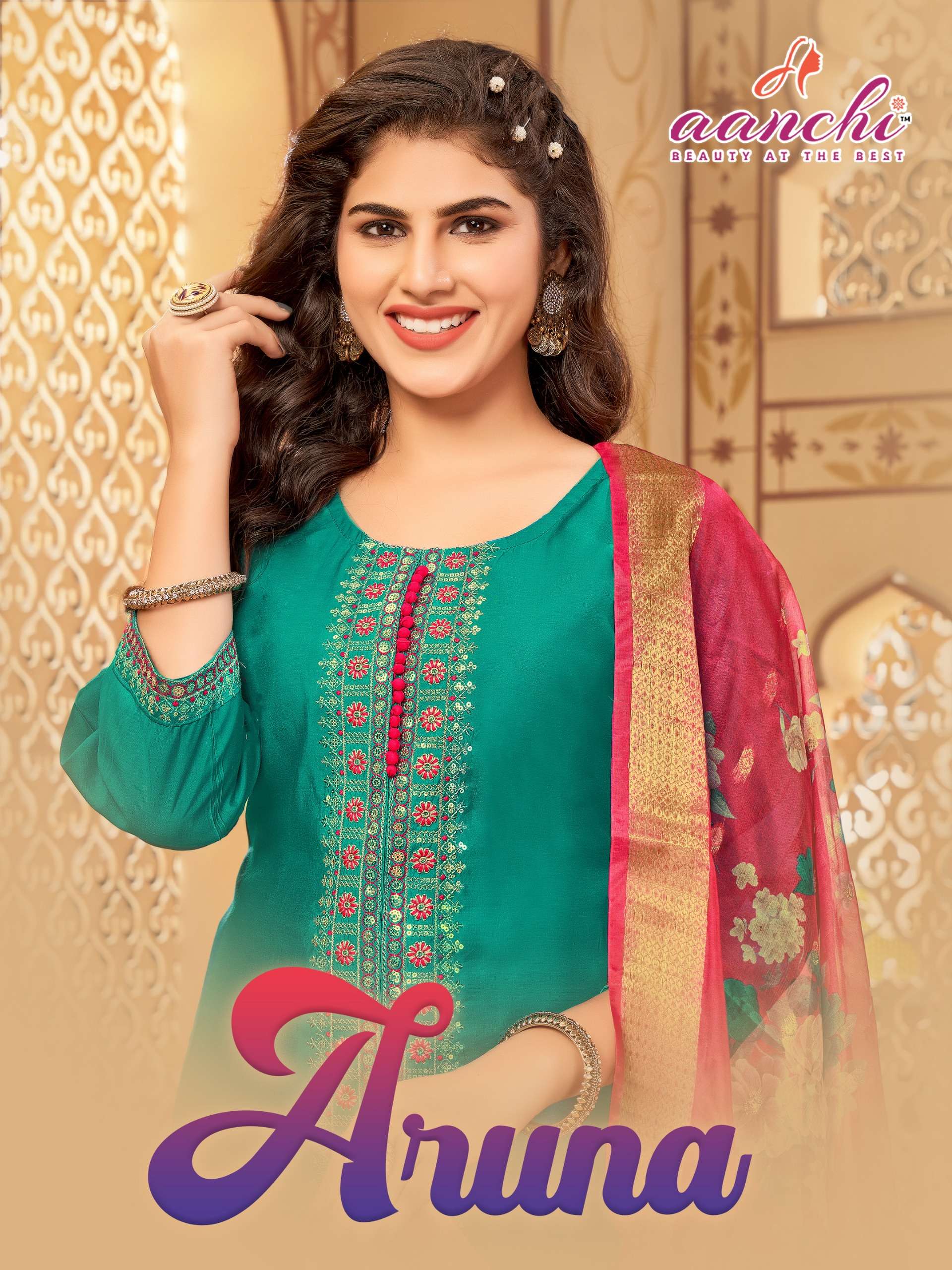 AANCHI ARUNA READYMADE SILK WORK SUIT FOR FESTIVAL WEAR DEAL...